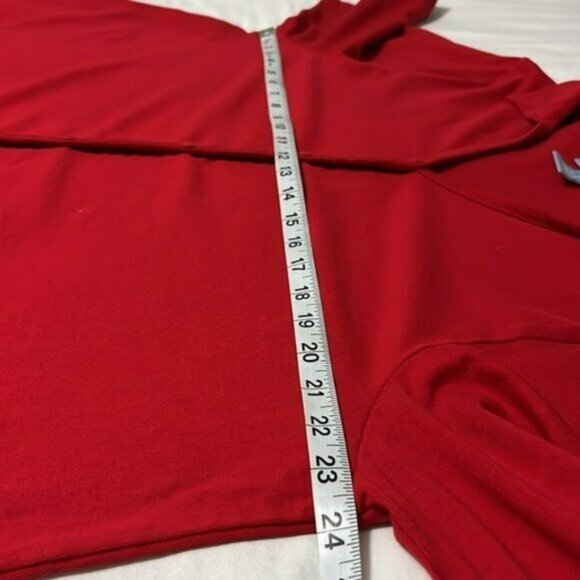 Liz & Me Tunic Top, Short Sleeves, Cotton, Red, 0X - Picture 9 of 10